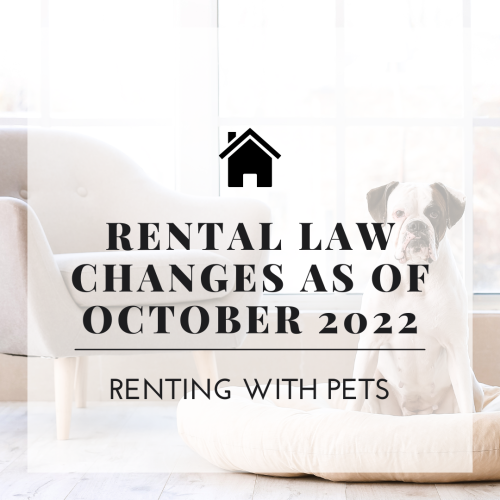Rental Law Changes As Of October 2022 - Renting With Pets